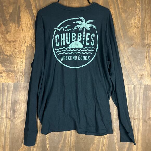 Chubbies Mens Shirt Black The Weekend Has Arrived Vibes 100% Cotton Crew XL - Picture 11 of 13